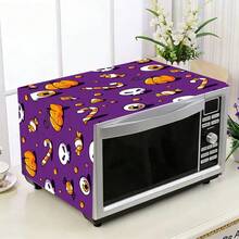 1pc Halloween Microwave Dust Cover, Home Oven Rack Dust Cover, Washable Dust Cover, Home Food Machine Dust Cover, Highly Attractive Kitchen Storage Cabinet Dust & Stain Cover - Solid Color - View 13