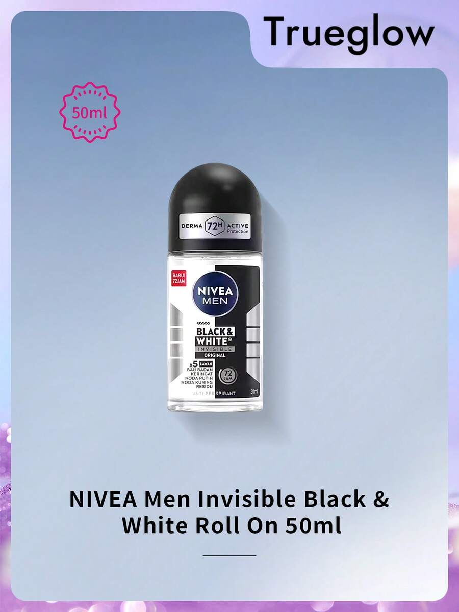 NIVEA 男士隱形黑白滾珠止汗除臭劑 原味 50ml 長效身體除臭劑 日常使用 - Original 50ml - 查看 1