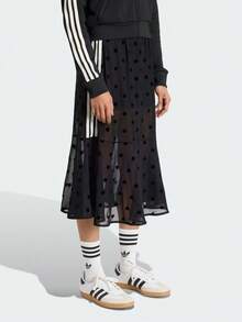 Adidas Originals Women's Knit Maxi Skirt KV1177 - Black and White - View 1