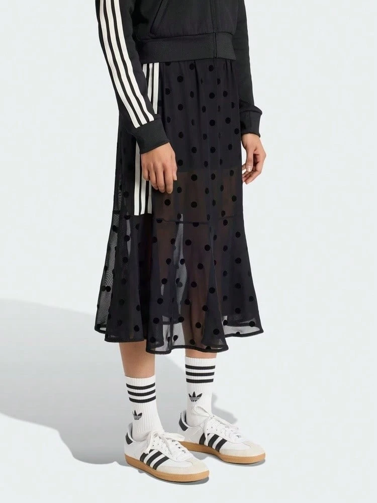 Adidas Originals Women's Knit Maxi Skirt KV1177 - Black and White - View 1
