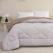 Soft Quilted Polyester Comforter With Reversible Design And Diamond Stitching, Comfortable Bed Filling, Available In Sizes 180x240cm, 220x240cm, And 240x260cm - Multicolor - View 5