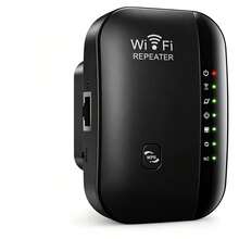 1 Pieza Repetidor WiFi Amplificador de Señal Inalámbrica 300Mbps, extensor de rango con puerto Ethernet, configuración de un clic, cobertura amplia para hogar, compatible con routers domésticos, nuevo modelo 2026 - Negro clásico - Ver 9