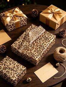 20pcs Leopard Print Wrapping Paper, 19.7 Inch X 13.8 Inch Paper For DIY, Gift Artwork And Flower Packaging - View 9