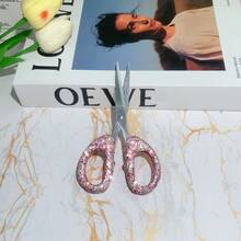 1pc High-Quality Rhinestone Scissors, Stainless Steel Portable Scissors For Office, School, Home, Cutting Paper, Opening Packages, Trimming Bangs And Threads, Rhinestone Decorated Scissors, Learning Supplies, School Supplies, DIY Stickers - Multicolor - View 5