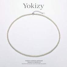 Yokizy Freshwater Pearl Necklace S925 Silver 3-4mm White Beads Elegant Women's Party Choice - White - View 7