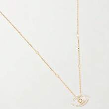 outingfit 1pc Multi-Layer Daily Layered Collarbone Chain Necklace For Women, Simple Versatile Elegant Rhinestone Bead Chain, Beach Vacation Style Accessory - Gold - View 2