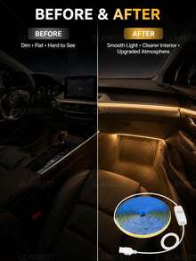 GLANBERT 5M COB LED Strip Light, Plug And Play, 5V Low Voltage, Car Decorative Light Strip, Holiday Decoration - COB LED Strip - View 7