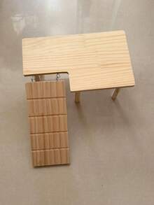 1 Set Solid Wood Double-Layer Platform Table With Ladder, Suitable For Hamsters, Gerbils, Golden Hamsters To Climb, With Hideout And Landscape Platform, Suitable For Small Pets, All Seasons - S - View 11