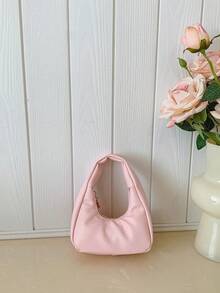 1pc Girls Bow PU Leather Lightweight Mini Ramadan Handbag With Zipper Closure Casual Lipstick Coin Purse Suitable For Autumn/Winter Daily Use - A - View 6
