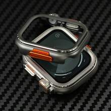 1pc Zinc Alloy Case Compatible With Apple Watch Series 9 8 7 45mm 45mm, Series 11/10 46mm, Ultra 49mm-Style Metal Bumper Protector Cover For Business & Daily Use - Multicolor - View 6
