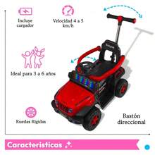 THE BABY SHOP 3-In-1 Baby Ride-On Electric Toy Car TEK-6018 - Orange - View 5