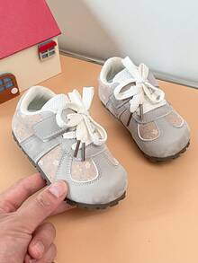 Toddler Floral Patchwork Hook-And-Loop Soft Sole Lightweight Infant Shoes For Home And Outdoor Wear - Blue - View 3