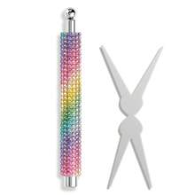 Cat-Eye Magnetic Nail Art Tool Set Featuring A Powerful Magnet For Cat-Eye Gel Polish, A Dual-Ended V-Shaped Magnetic Plate, And A Rhinestone-Style Magnetic Wand; Suitable For Both Nail Salons And DIY Home Use. - Multicolor - View 12