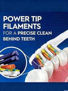 Oral B Pulsar 3D White Toothbrush 2pcs/Pack Vibrating Bristles Slim Handle Built-In Power - Multicolor - View 7