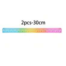 1/2pcs 3D Square Ruler, 15/20/30cm, Precise Scale, Plastic Material, Macaron Color, Rounded Corners, Portable, Suitable For Geometry Drawing, Homework Measurement, Hand Drawing, School Supplies, Christmas Stationery Gift - A - View 11