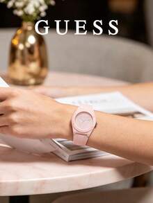 GUESS Sweet 素色單件手錶，休閒日常穿戴配件，女孩禮物手錶 U0979L5/W0979L2/W0979L3/W0979L4 - 粉色 - 查看 4