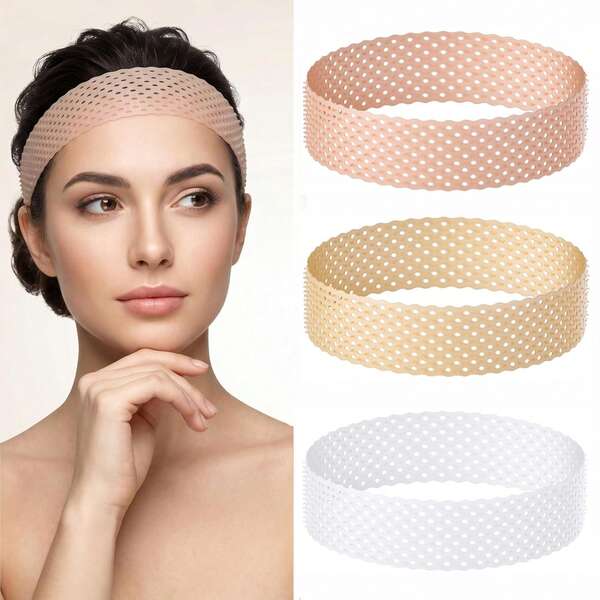 Silicone Wig Grip Headband For Men And Women - Breathable Non-Slip Wigs Bands Sweat-Proof Elastic Wigs Fixation-Wig Grip Band With Holes