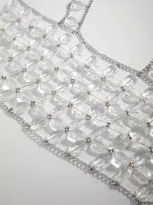 Hip-Hop Retro Party Personalized Design Exaggerated Fashion Creative Body Chain For Girls - Clear - View 6