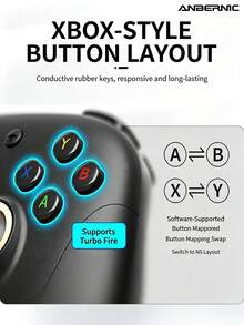 Anbernic RG‑P01 Wireless Game Controller, 6-Axis Gyroscope, Dual Vibration Motors, RGB Back Buttons, Programmable, Compatible With Switch/Steam/PC - View 8