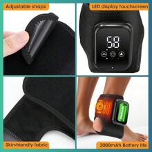1/2pcs Portable Foot Massager With LCD Touch Screen - Visualized Temperature Ankle Heater, 2000mAh Large Capacity Battery, 3 Vibration Levels + 3 Heating Levels, Adjustable Intensity, Smart Timer, Type-C Charging Port Design, Suitable For Office, Long Standing, Sports Enthusiasts, A Unique Holiday, Birthday Gift Choice - Multicolor - View 10