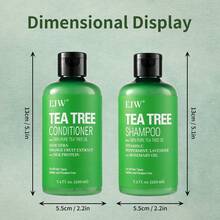 Set Sampo dan Kondisioner Tea Tree – Dengan Minyak Tea Tree, Mint, dan Rosemary - Perawatan Kulit Kepala Kering untuk Wanita dan Pria - lainnya - View 6