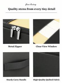 Heavy Duty Waterproof Under Bed Clothing Storage Bag Sturdy Textured Material Multi Pull Handles For Easy Access Stackable Flat Shape Holds Seasonal Garments & Bedding Ideal For Home Closet And Dormitory Storage Bedroom Room Decor Back To School - Multicolor - View 11