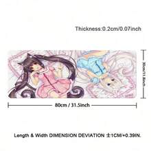 1pc Leather Desk Mat Anime Cute Kawaii Girl Mouse Pad For Office Gaming And Keyboards Non-Slip Large Waterproof Oil Stain Resistance Leather Mousepad - View 6