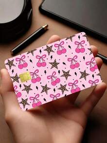 4/2pcs Star Leopard Official Credit Card Privacy Protection Stickers, Cherry Blossom Pattern Birthday Gift PVC Material Anti-Fingerprint Anti-Scratch Wear-Resistant Card Skin, Card Protector, Suitable For Men, Women, Couples, Small Chip Cards, Bank Cards Decoration Stickers, Credit Cards, Transit Cards, Student Campus Cards Personalized DIY Customization - Multiple Styles - View 7
