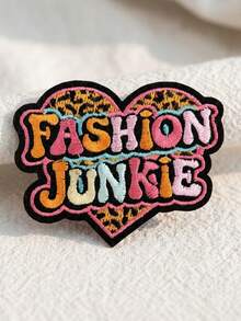 6/1pc Heart-Shaped "FASHION" Embroidered Patch, Suitable For Trucker Hats, Jeans, Jackets, Bags And Backpacks, Essential Embroidery Decoration Accessory For Small Startups - Multiple Styles - View 1