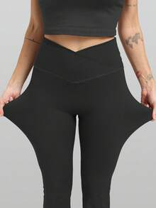 Women Leggings - Black 9117LBK - View 8
