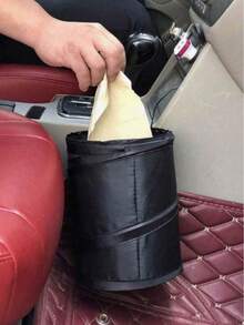 Car Trash Can, Car Storage Box, Foldable Trash Can, Easy To Clean Car Interior Accessories, Car Trash Can, Small Car Trash Can, Car Accessories, Car Interior Accessories, Hanging Car Trash Can Suitable For Vehicles, Compact Foldable Design Suitable For Car Interior Space - Car Trash Can - View 3