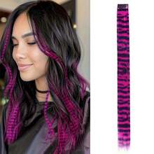 1 buah Ekstensi Rambut Motif Leopard Warna Campuran, Gaya Jalanan Y2K, Ekstensi Rambut Tanpa Sambungan Satu Bagian, Sutra Warna-warni Motif Leopard, Ekstensi Rambut Jambang Warna-warni dan Rambut Bulu, Ekstensi Rambut Gantung Telinga Warna-warni, Ekstensi Rambut Satu Bagian Motif Leopard dengan Sorotan Warna-warni, Ekstensi Rambut Alami Tak Terlihat dan Realistis - Motif macan tutul - View 20