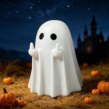 5pcs Cute Ghost Mini Figurines, Mini Spooky Desktop Decorations For Halloween Party Table Decor, Halloween Tiered Tray Decor, Ghost Lover Gift, Car Console Decor, Office Desk Decor, Unique Halloween Gift Choice - Multiple Styles - View 11