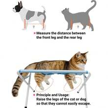 Breathable Mesh Cat Dog Bathing Rack Foldable Pet Grooming Table Grooming Hammock Quick Dry Mesh Nail Trimming Hair Brushing Holder For Small Medium Pets With Restraining Rope - one-size - View 5