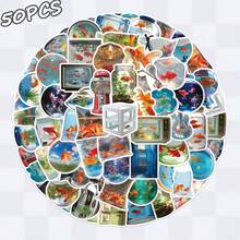 SCXXBSW 50pcs Dreamcore Goldfish Stickers, Cute Cartoon Stcikers For DIY Purposes Such As Skateboarding Mobile Phones - A - View 7