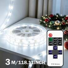 Acosh Neon Kit Lampu Strip LED Fleksibel SMD 2835 30 LED/M, Lampu Strip LED Bertenaga USB 5V dengan Kontrol Jarak Jauh RF, Lampu Dekoratif DIY untuk Rumah, Kamar Tidur, Dapur - Cahaya Putih - View 16