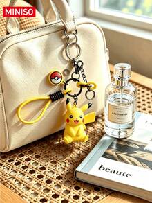 MINISO Pokemon 皮卡丘 & 耿鬼包包掛飾鑰匙圈，附寶可球掛飾手腕帶，適用於手提包、背包、鑰匙，生日聖誕禮物 - 款式 1 - 查看 8