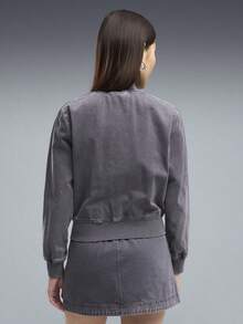 Women's FUTURE.PUMA.ARCHIVE Washed Black Woven Hoodless Jacket 63668135 - Grey - View 4