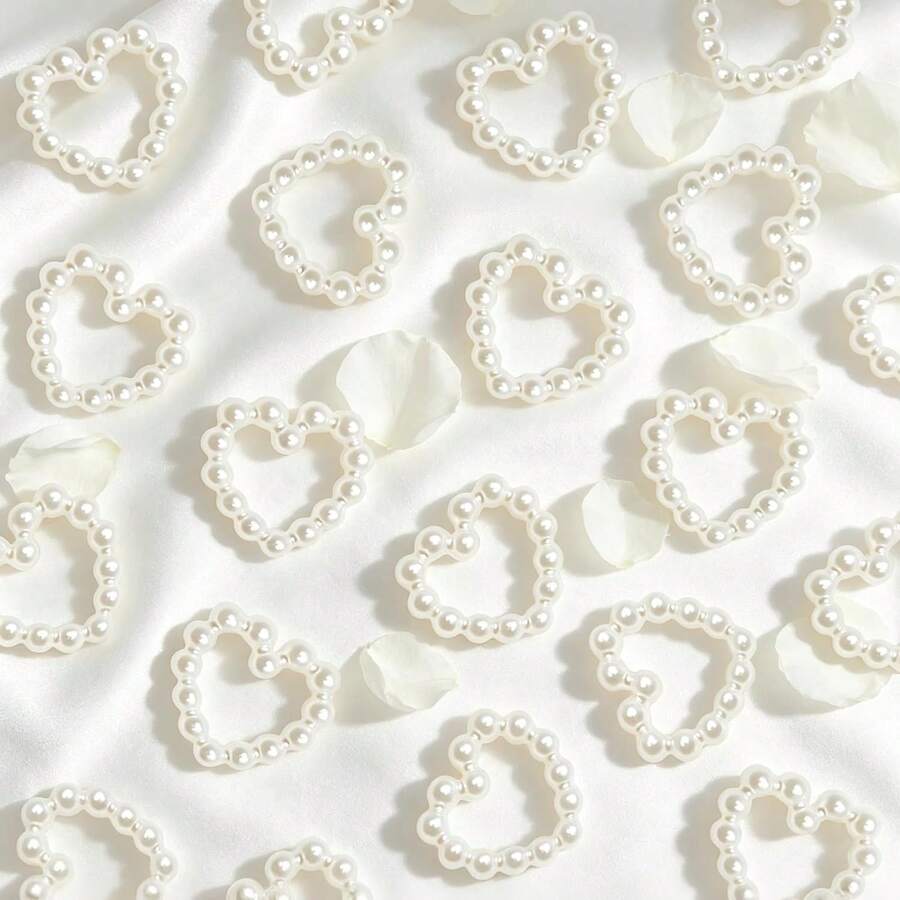 100/300/400/500pcs Pearl Bow Table Confetti, Bow Theme Glitter Table Confetti, Wedding Table Confetti Decoration DIY Handmade Bow Nail Art Gift Packaging, Christmas Decoration, Christmas Stocking Filler