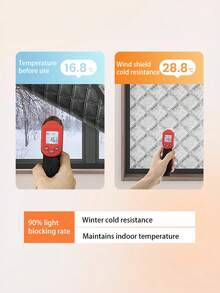 Thickened 3-Layer Thermal Insulated Window Curtain, Windproof Cold-Blocking Blackout Window Cover With Quilted Design For Bedroom, Living Room & Winter Home Use - Thermal Curtains - View 5