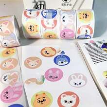 500pcs/Set Stiker Segel Gulungan Bulat SKZOO 2,7cm, Stiker Dekorasi Kecil Kartun Anime, Stiker Segel Gulungan untuk Kemasan Hadiah, Kerajinan DIY, Pesta Bertema Penggemar & Hadiah Kecil untuk Liburan - MultiWarna - View 4