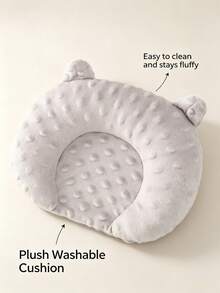 1PC U-Shaped Neck Pillow/Cushion For Small Dogs And Cats – Soft Minky Dot Support Pillow; Comfortable, Washable, And Ideal For Puppies And Kittens To Rest On - Multicolor - View 3