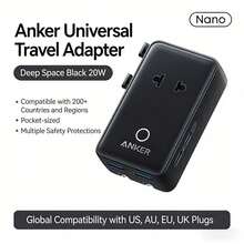 anker A9215, 5-In-1 Universal Travel Adapter, 20W PD Fast Charging, Slim And Portable, Multi-Functional Power Adapter For International Travel - Multicolor - View 12