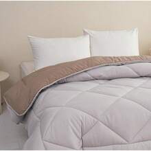Soft Quilted Polyester Comforter With Reversible Design And Diamond Stitching, Comfortable Bed Filling, Available In Sizes 180x240cm, 220x240cm, And 240x260cm - Multicolor - View 11