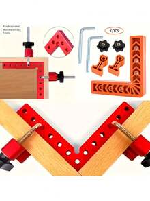 7pcs 90 Degree Precision Right Angle Clamps, Suitable For Woodworking, Picture Frames, Boxes And Drawers - Durable ABS Structure Woodworking Clamps (Consists Of 7 Components) - A - View 5