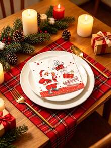 40 chiếc khăn giấy Giáng Sinh, khăn giấy thiết kế hoạt hình ông già Noel, phù hợp cho bàn tiệc ngày lễ, đồ dùng tiệc Giáng Sinh - nhiều màu - Xem 4