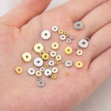 10Pcs Copper Polished Spacer Beads Flat Wheel Washers Pearl Necklace Spacers, Suitable For DIY Bracelet Necklace Jewelry Accessories - DIY Spacer Beads - View 9