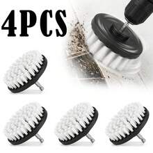 4pcs 4-Inch Soft Drill Brush Attachments | Multi-Purpose Electric Scrubber For Carpet, Leather, Glass & Car Tires - A - View 1