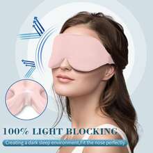 Masker Tidur 3D Unisex Lembut, Masker Tidur Cekung Penghalang Cahaya dengan Tali yang Dapat Diatur - beraneka warna - View 6