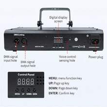 Party Lights DJ Disco Lights 4-Beam 9 LED 3D Pattern Effect Multiple Modes DMX Audio Sound Activated Strobe Lights Suitable For Stage Lighting Projector Home Party Karaoke Bar Birthday Holiday Club KTV Dance Hall Decoration - US B Type Plug(110-127V) - View 10